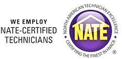 We employ NATE Certified Technicians at Certified Service